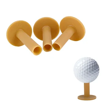 

3pcs Outdoor Practical Sport Play Practice Mat T-shape Training Mini Mixed Size Durable Driving Range Rubber Golf Tee