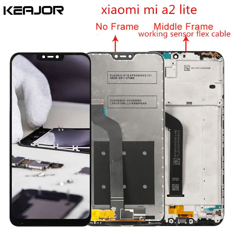 Для Xiaomi Redmi 6 Pro ЖК-экран протестирован AAA ЖК-дисплей + сенсорный экран с заменой