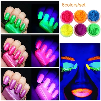 

Professional Neon Powder Eyeshadow Pigment Matte Mineral Spangle Nail Powder Beauty Make Up Shimmer Shining Eye Shadow Tool