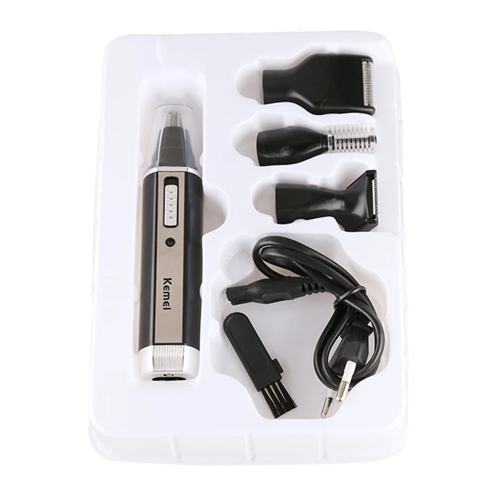 4 in 1 Haircut Nose Trimmer for Men Ear Beards Eyebrow Hair Removal Trimer Kemei Electric 5