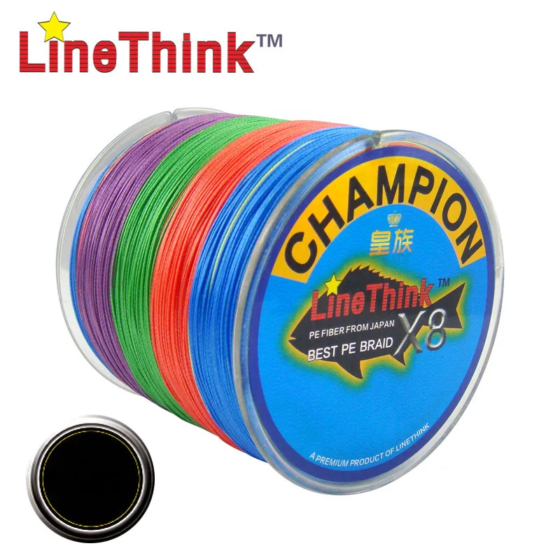 100M 300M 500M GHAMPION LineThink Brand X8 Strands Multifilament 100% PE Braided Fishing Line Durable Fishing Equipment fishing line,fishing tackle