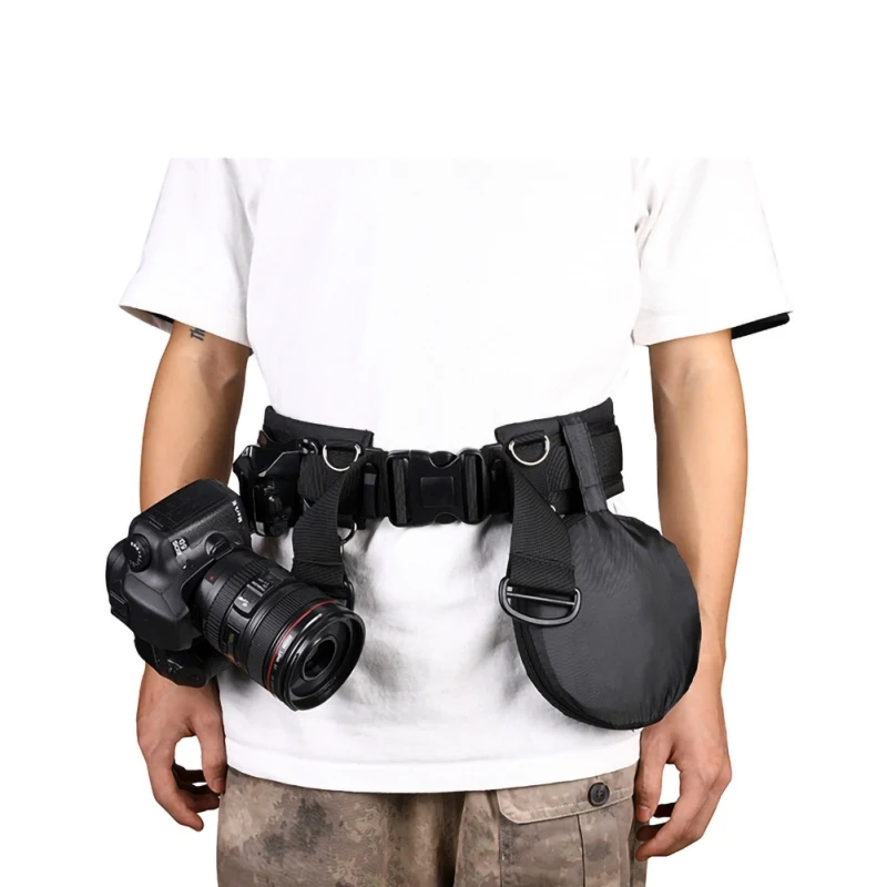 

Outdoor Multi-function Photography Adjustable Waist Strap Waistband Belt With D-Rings For Hanging Tripod Camera Photography Acce