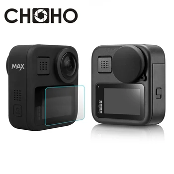 

For Gopro Max Accessories Screen Protector Temper Glass Ultra Clear LCD HD + Lens Cap Protecter Cover For Go Pro Hero Max