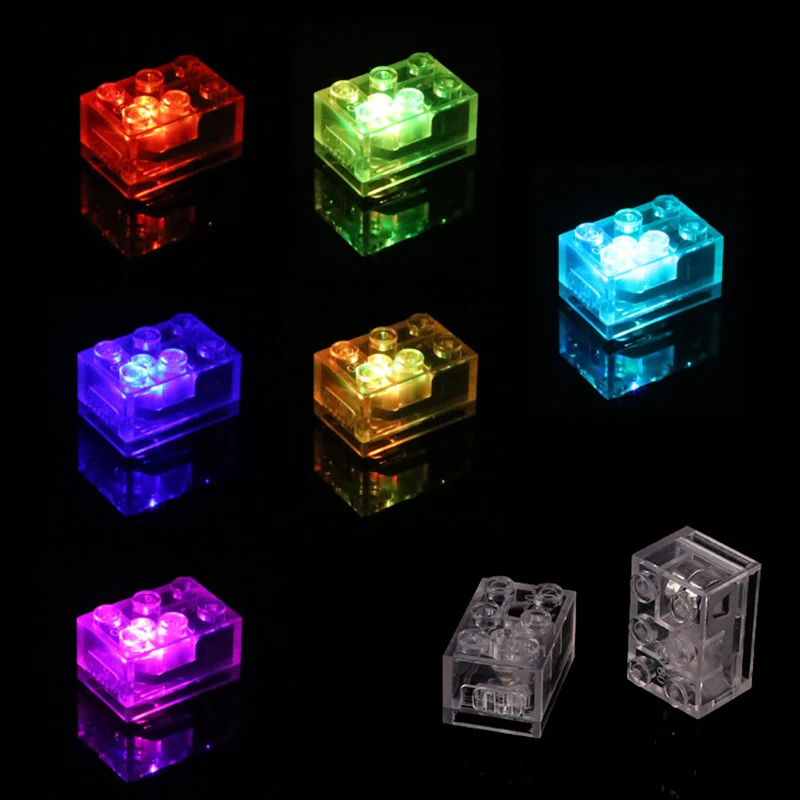2X3 Moc креативные светящиеся светодиодные огни кирпич сделай сам просвещение