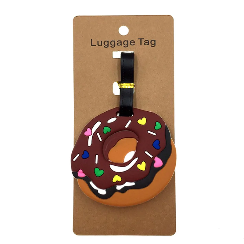 Cartoon Easy Bear Luggage Tags Travel Accessories Suitcase ID Addres Holder Silica Gel Baggage Boarding Women Portable Label