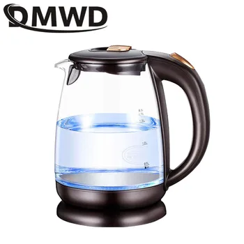 

DMWD Blue Light Transparent Glass 1.8L Electric Kettle stainless steel Water Boiler Auto Power-off Kettles Hot water bottle EU
