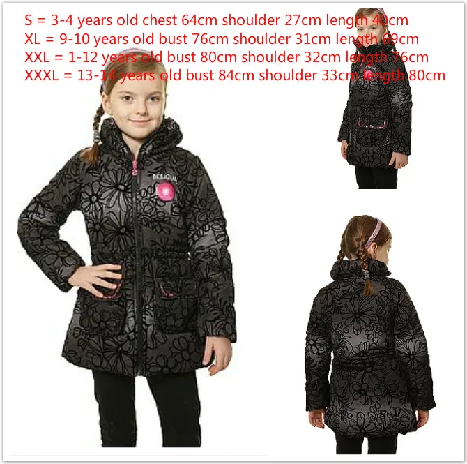 Хлопковое пальто из флока в стиле пэчворк для девочек - Цвет: 8 S -XXXL m