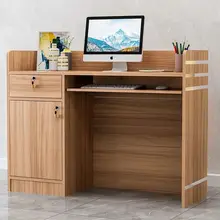 Bureau de réception en bois de 100cm, comptoir de caisse pour Salon de beauté, Salon de barbier, comptoir de magasin de meubles