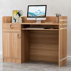 Bureau de réception en bois de 100cm, comptoir de caisse pour Salon de beauté, Salon de barbier, comptoir de magasin de meubles 