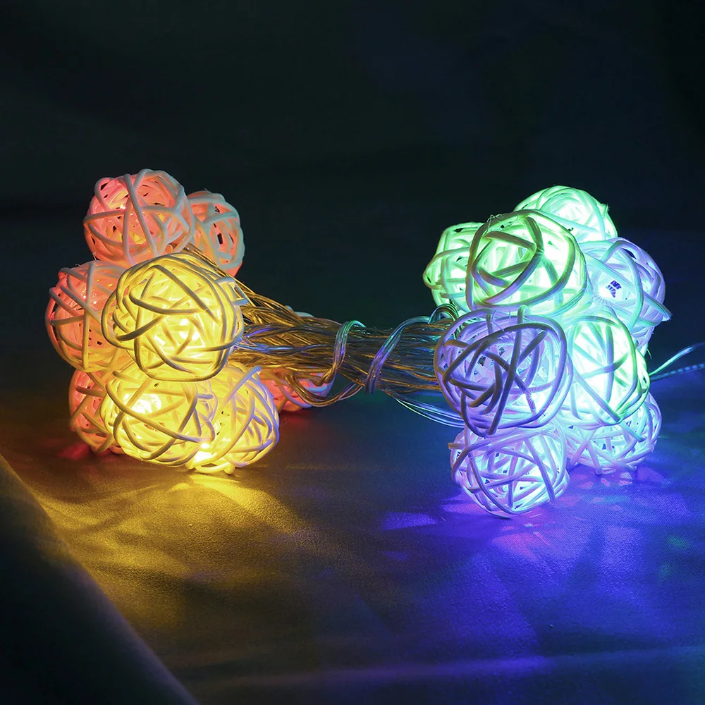 3 цвета гирлянда из кокосового шара светодиодный праздничный светильник на День