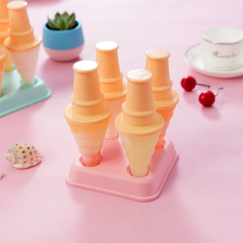 Molde de helado en forma de cono, 4 para hacer polos congelados caseros, accesorios de cocina | - AliExpress