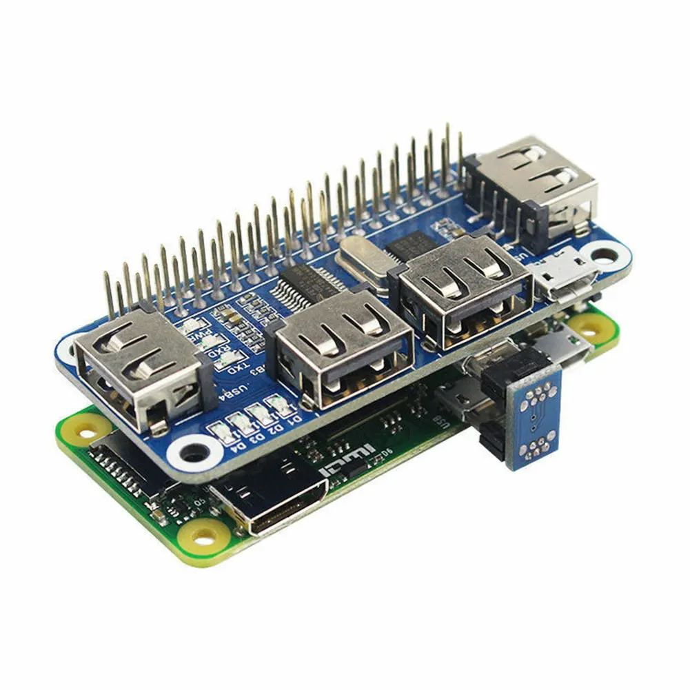 Плата-удлинитель для отладки подключи и играй интегрированный USB к UART usb-хаб 5 в 4 порта мини профессиональный универсальный для Raspberry Pi
