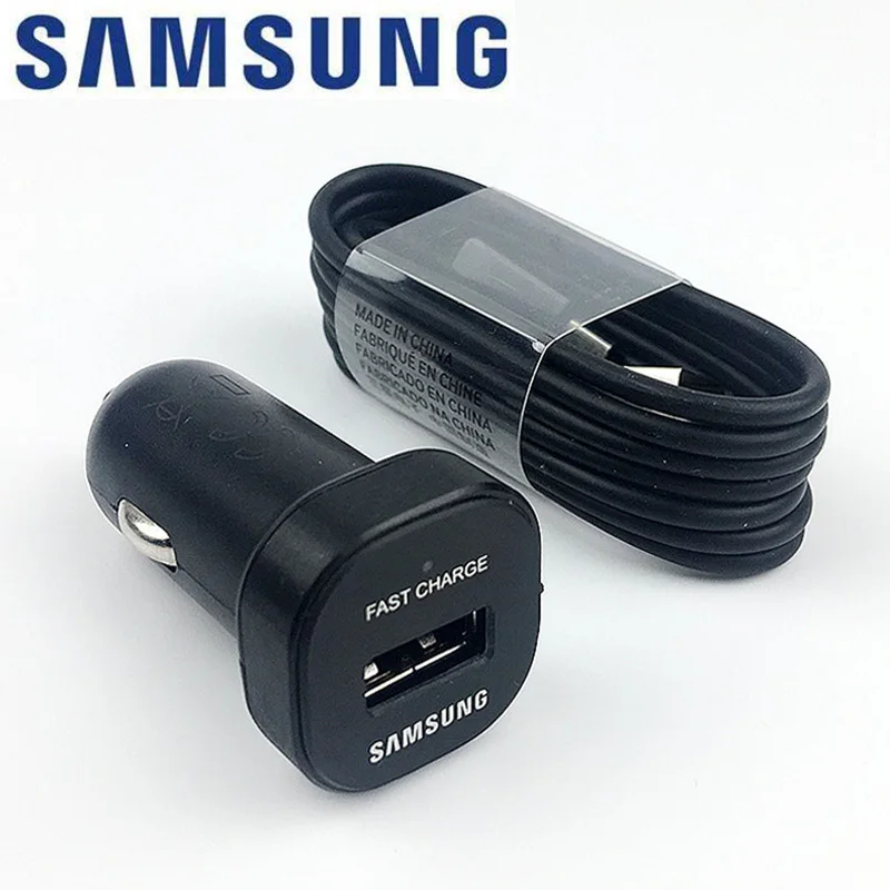 

Original Samsung Car Charger Adaptive 18W Quick Fast Charge power adapter usb type c cable for Galaxy s8 s9 s10 plus note 8 9 a7