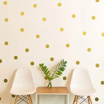

43 X 6 X 3CM PVC Wall Wall Paper Anti-Static Wall Decal Decor Landscaping Decoration Golden Dot Sticker Art Wall Sticker