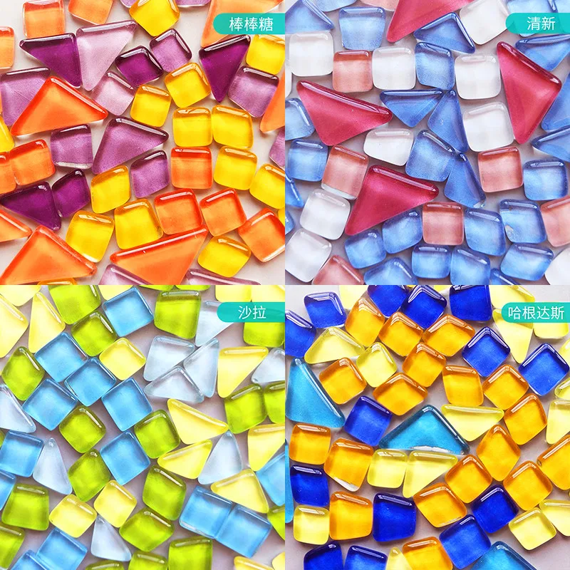 300 г цветная хрустальная мозаичная плитка с неправильной формой мозаичного камня смешанных цветов DIY художественные материалы для детей/детей
