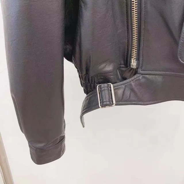 R High Street свободная женская куртка из искусственной кожи на молнии винтажная куртка из искусственной кожи женская верхняя одежда из искусственной кожи зимнее пальто