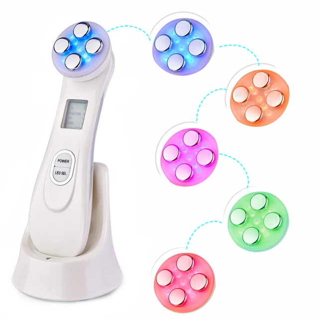 5 in 1 LED Face Massage Skin Tightening Mesotherapy Facial LED Photon Skin Rejuvenation Anti Aging RF EMS Beauty Skin Care Tool 1
