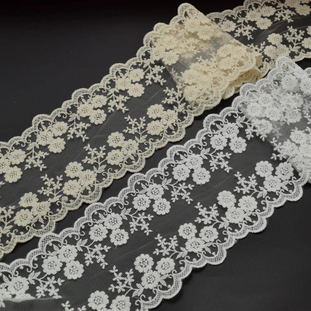 

28 ярдов, винтажная хлопковая вышивка, кружевная отделка для рукоделия, шитье, ширина 12 см