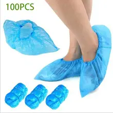 Бытовые одноразовые крышки для обуви 100 шт пластиковые непромокаемые