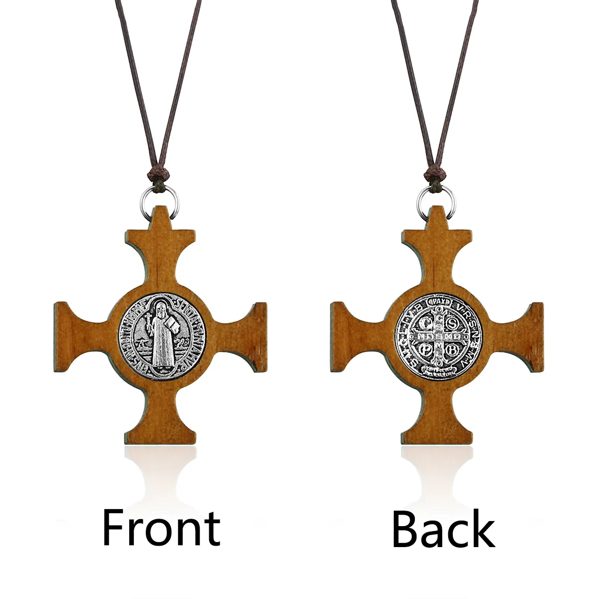 Catholic Wooden St. Benedict Medal 