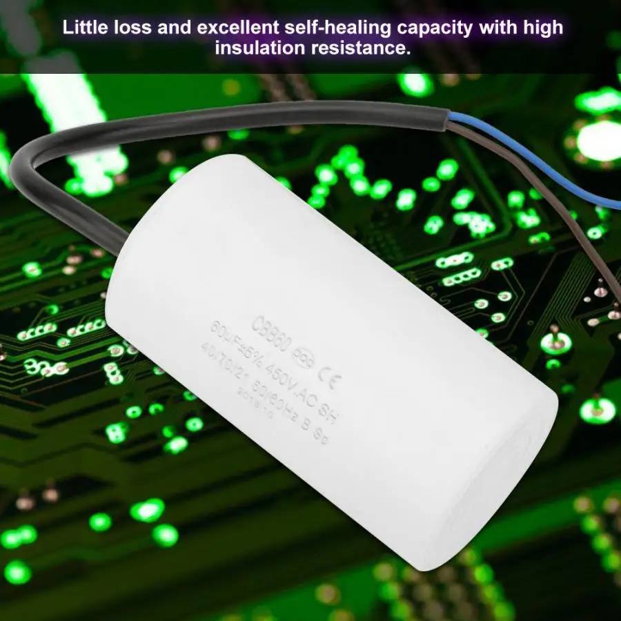 60 мкФ CBB60 конденсатор моторного двигателя eco friendly 450V запуск Конденсатор СОЭ 0 2