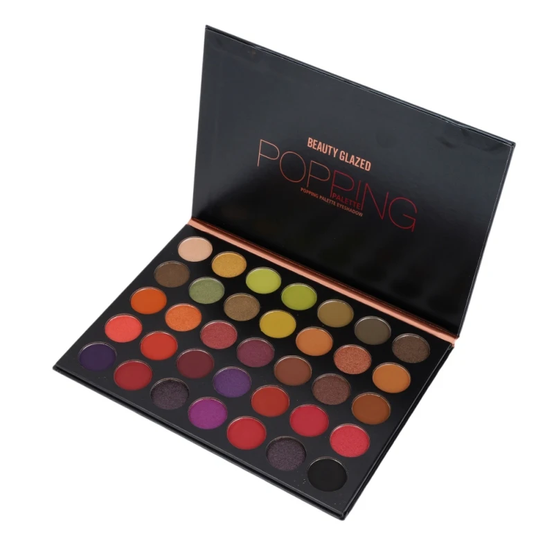 Eyeshadow Palette Matte Glitter Eye Shadow Diamond 35 Color Shimmer Eye Primer Luminous Eye Shadow Women Gift Smoky/Warm