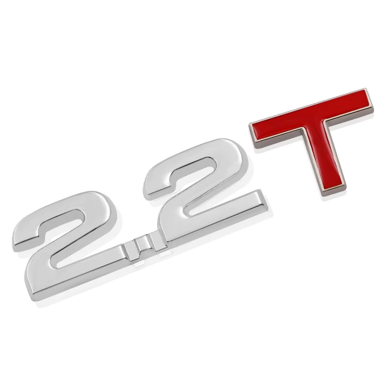 2.2T Автомобильный Стайлинг 3D металлический Стикеры 1,0 1,2 1,3 1,4 1,5 1,6 1,8 2,0 2,2 2,3 2,4 2,5 2,8 3,0 T номер Авто Наклейки Аксессуары для экстерьера - Название цвета: 2.2T