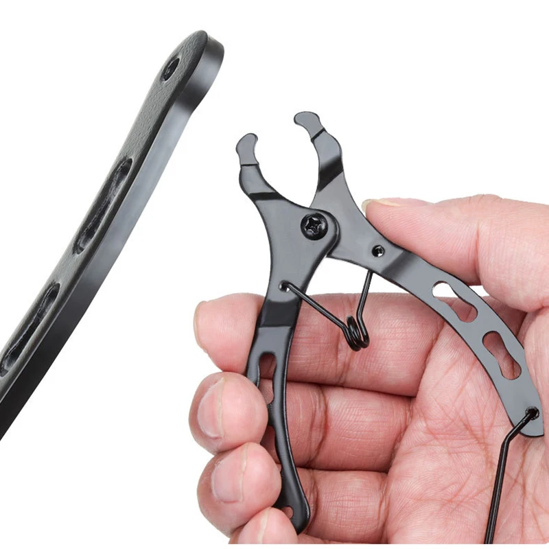 Mini pinza a sgancio rapido per catena bicicletta, leggera, compatta e portatile (nero