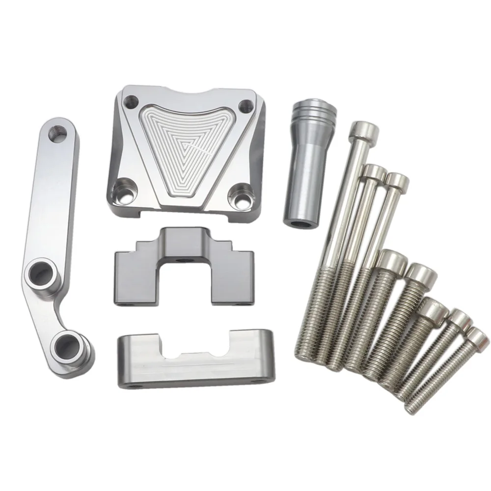 Titanium support Амортизатор рулевого механизма cnc стабилизатор и титановый кронштейн крепления для Kawasaki Ninja 300 NINJA300 EX300 2013 - Цвет: Titanium support