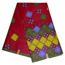 Анкара африканская печатная восковая красная ткань хлопок высокое качество настоящий голландский воск ткань для вечерние платья 6 ярдов/партия