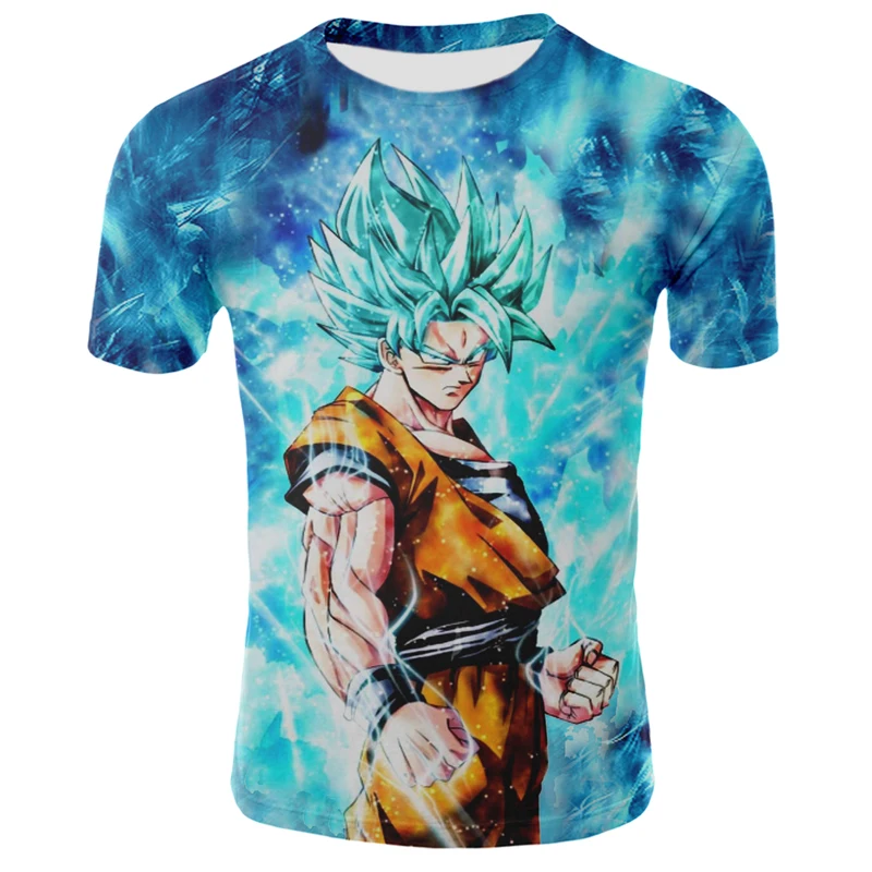 Summer 2020 Hot New Dragon Ball T-shirt 3D Printing Anime Men Fun | Мужская одежда