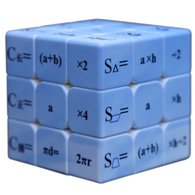 LeFun 3x3x3 специальный шаблон волшебный куб безопасный АБС-пластик быстрый ультра-Гладкий 3x3 скоростной Твист Головоломка Куб Детская игрушка подарок - Цвет: Number Formula