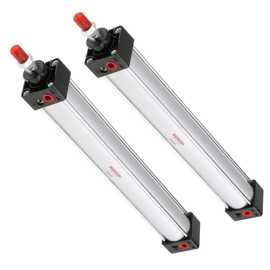 2Pcs SC40 Stroke Model 175/200/250/300 mm Pneumatic Air Pressure Cylinder 1 Piece Aluminum Alloy Bore Dia 40mm