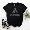 Stop Making Drama You Are Not Shakespeare Summer Fun Letter Printing Casual Fashion Short-sleeved Harajuku Women T-shirt ► Photo 2/6