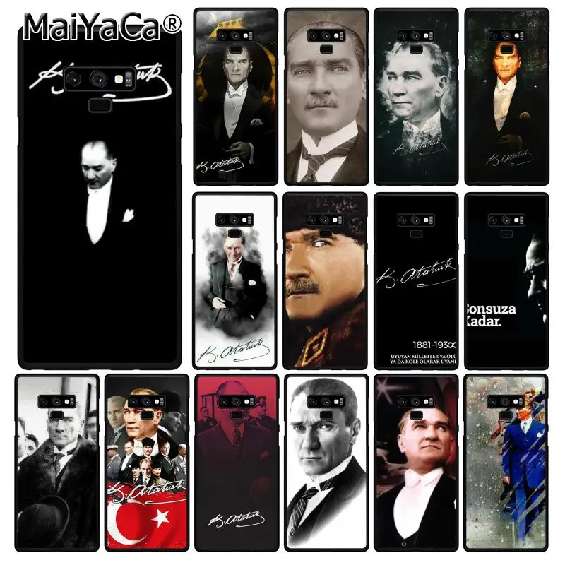 

MaiYaCa Turkey Mustafa Kemal Ataturk Phone Case For Samsung Galaxy A50 Note9 8 7 10 Pro 5 J5 J6 Prime J6plus J7DUO