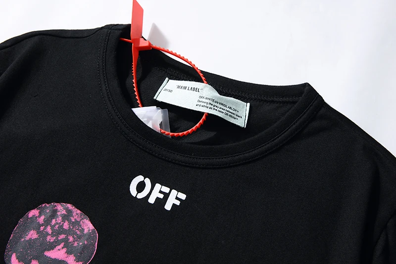 Рок-Группа Off-White C/O VIRGIL ABLOH для мужчин и женщин, унисекс, пара влюбленных моделей, хлопок, модная повседневная футболка с круглым вырезом и коротким рукавом