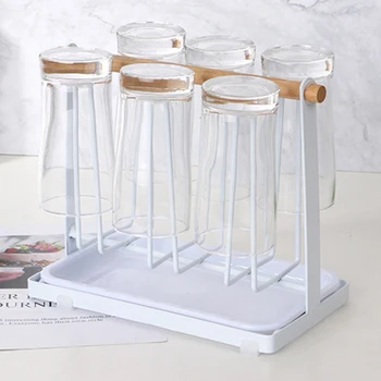

Holder Cup Rack Stand W/ Tray High quality 23*23*20cm Kitchen Cup Rack