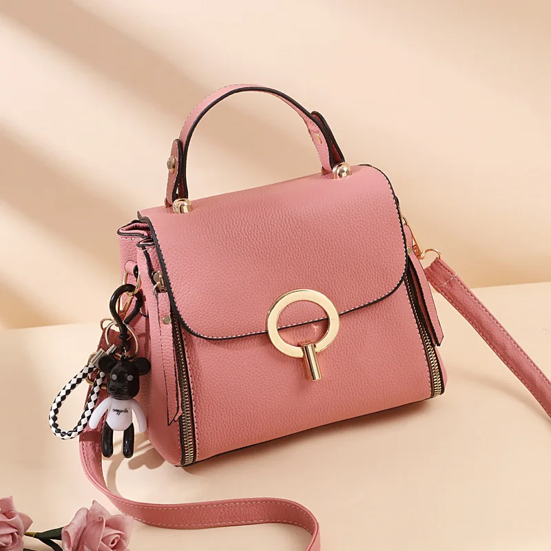pink Модный мини-рюкзак для женщин, мягкий на ощупь, Многофункциональный маленький рюкзак, женская кожаная сумка через плечо, сумка через плечо, маленькие кошельки для девушек - Цвет: pink