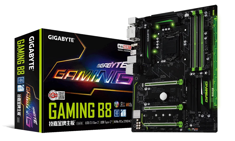 Used,GIGABYTE GA-Gaming B8 motherboard supports 6th Gen\7th Gen Intel Cor processors budget gaming pc motherboard