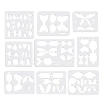 

9Pcs Christmas Kids DIY Crafts Templates Bow Tie Earring Making Templates Cutting Stencils