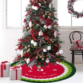 

ChristmasTree Decor Snowflake Removable DIY Christmas Tree Skirt Fur Skirt For Xmas Decorations Xmas Christmas Gift High Quality