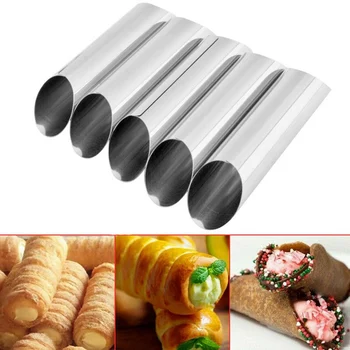 

5/10pcs Cannoli Forms Cake Horn Mold Stainless Steel Cannoli Tubes shells Cream Horn Mould Pastry Baking Mold