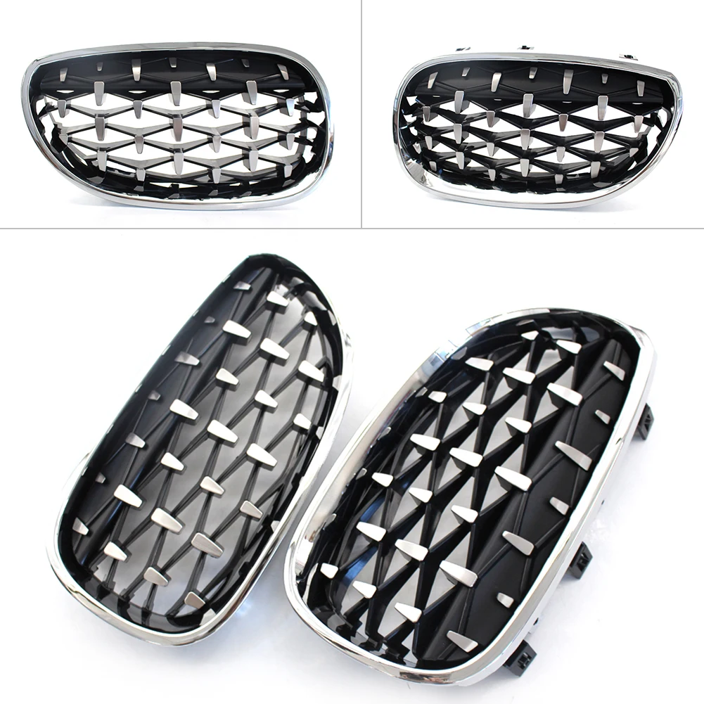 

Auto Car Front Grill Latest Diamond Metero Style Grill For BMW 5 Series E60 2004 2005 2006 2007 2008 2009