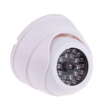 

CCTV Fake IP Camera Dummy Surveillance Security Dome Mini Camera 30 Flashing LED Light Fake Camera Security Indoor Outdoor White