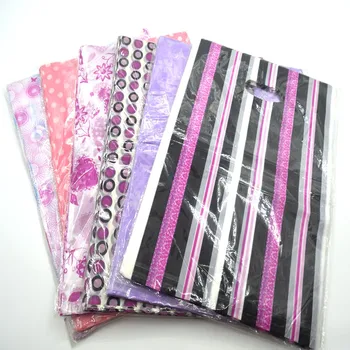 

More Pattern Jewelry Plastic Bag With Handles 35x25cm Wedding Gift Thick Boutique Gift Shopping Packaging Plastic Handle Bag