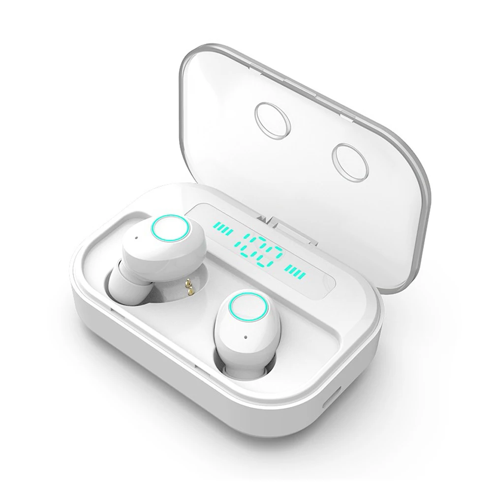 HANGRUI Новинка TWS Bluetooth 5,0 наушники спортивные стерео беспроводные наушники светодиодный дисплей наушники с микрофоном зарядная коробка PK Q32 F9