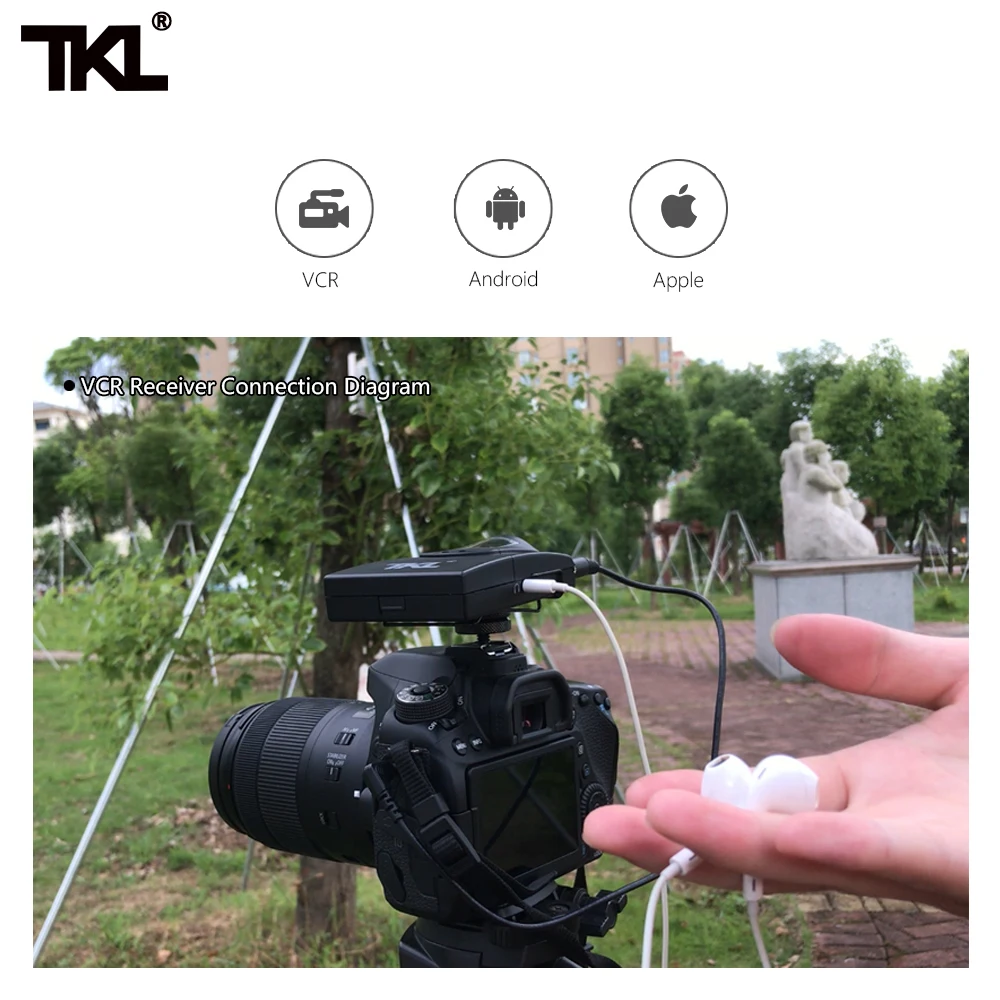 Беспроводной петличный микрофон TKL UHF конденсаторный со всенаправленной