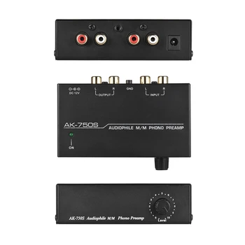 

Ak-750S Mixer with Level Control, Mobile Phone Preamplifier Preamplifier Rca Input and Output Interface,Eu Plug