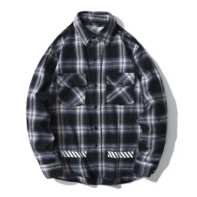 

19ss off White Ow Base-Cordon Printed Long-sleeved Shirt Hair