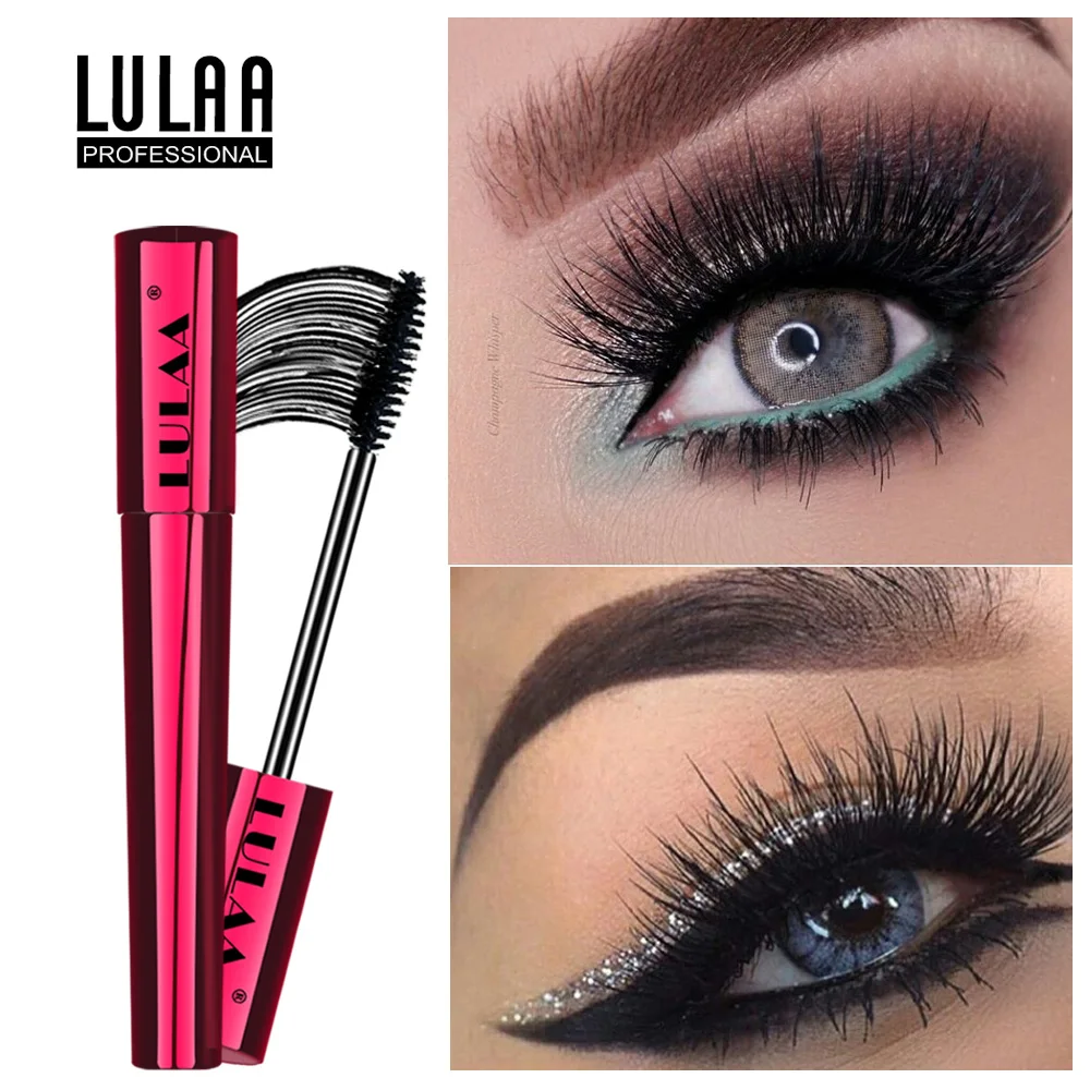 LULAA New 4D Silk Fiber Mascara Waterproof Rimel Long Black Eyelash Brush Makeup Eye-Cosmetics Eye Lashes Cosmetics |